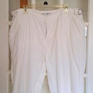 Fashion Bug Women's Capri Crop Pants White Size 18W
